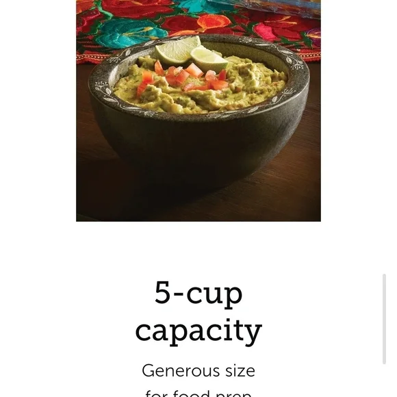 Princess House Black and Gray Mortar and Pestle Set - Picture 5 of 7